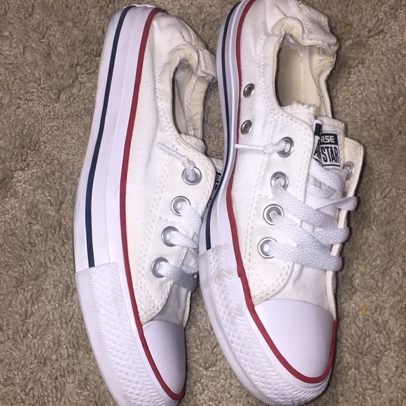 Womens Converse All-Star White Slip-On Shoes - Picture 4 of 5